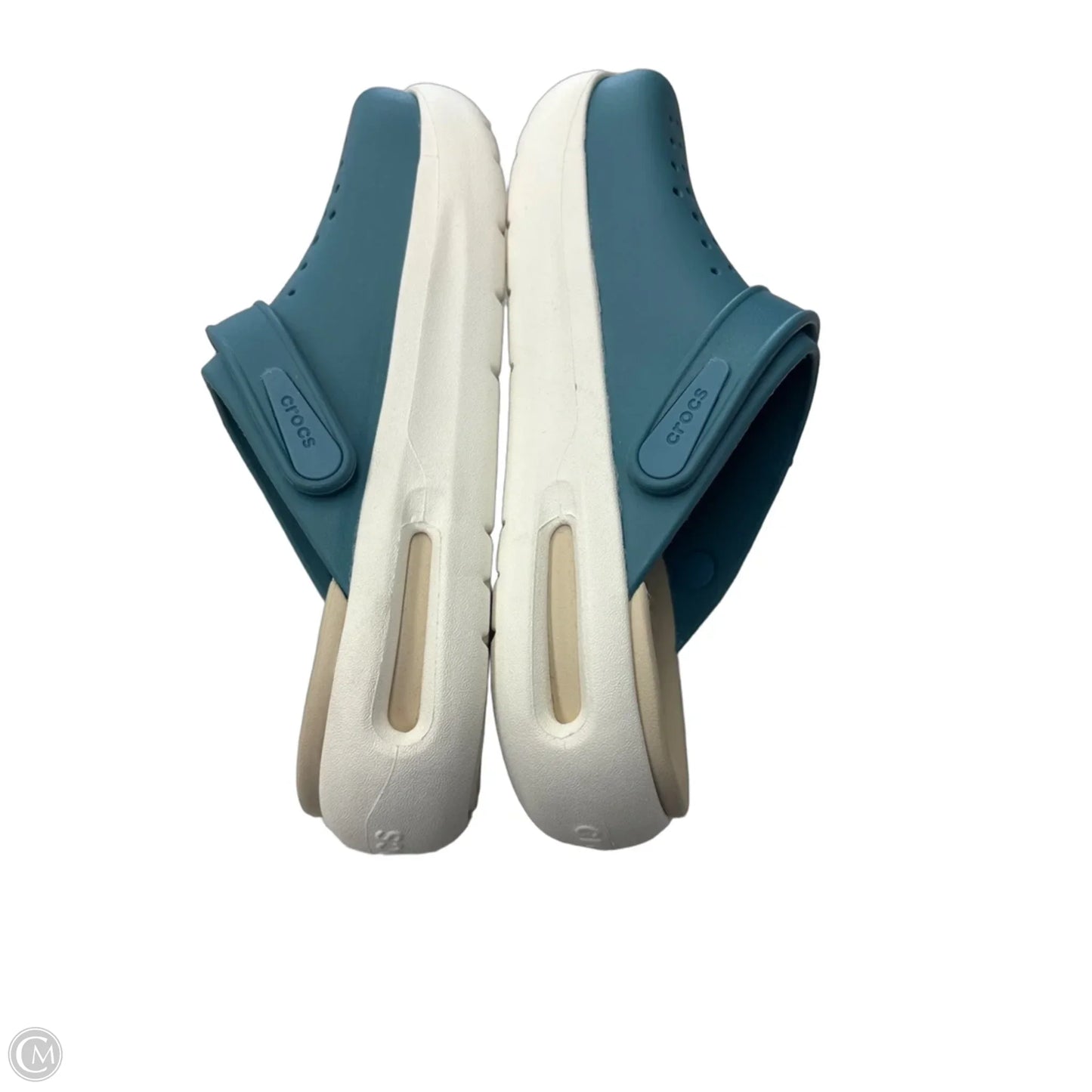 Shoes Flats By Clothes Mentor In Blue & White, Size: 8