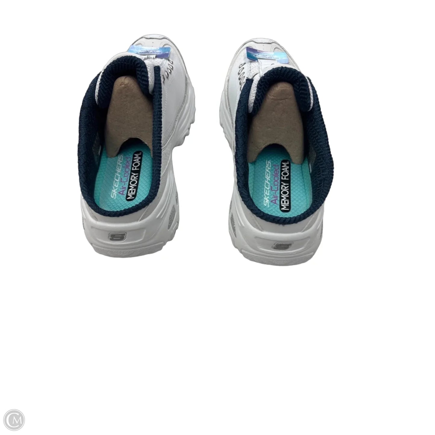 Shoes Sneakers By Skechers In Blue & White, Size: 8