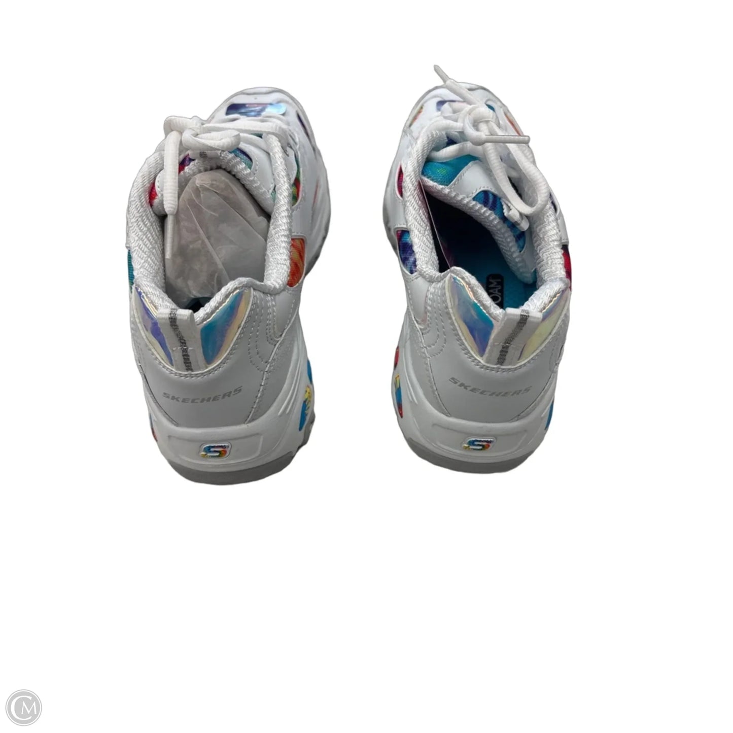 Shoes Athletic By Skechers In Rainbow Print, Size: 8.5