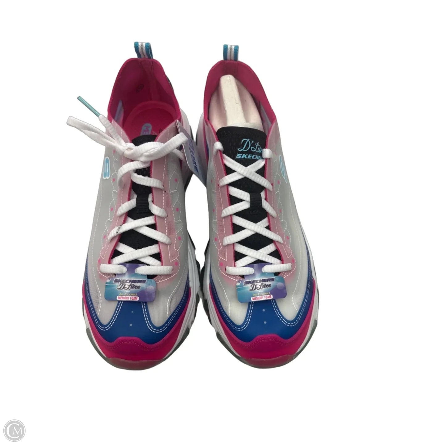 Shoes Athletic By Skechers In Blue & Pink, Size: 8.5