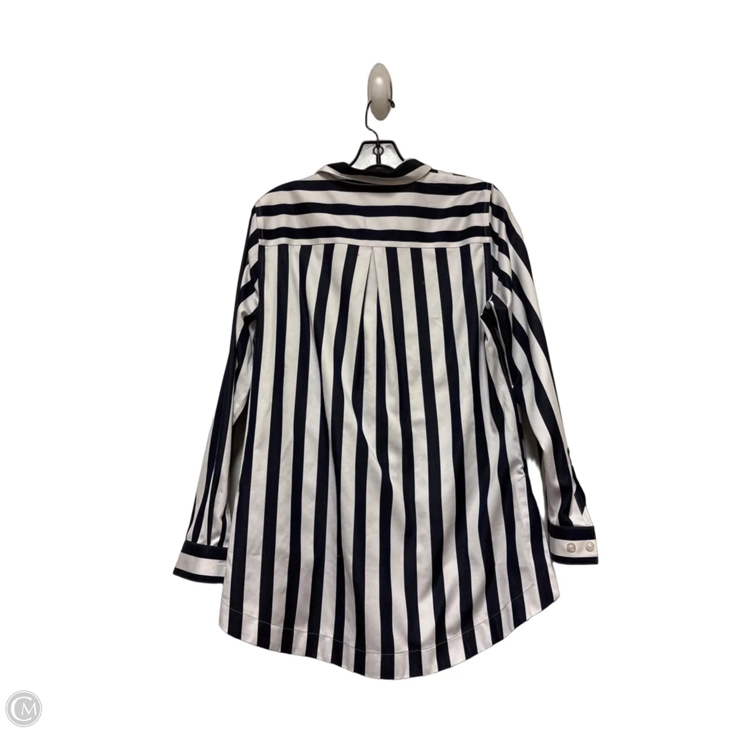 Top Long Sleeve By Chicos In Striped Pattern, Size: S
