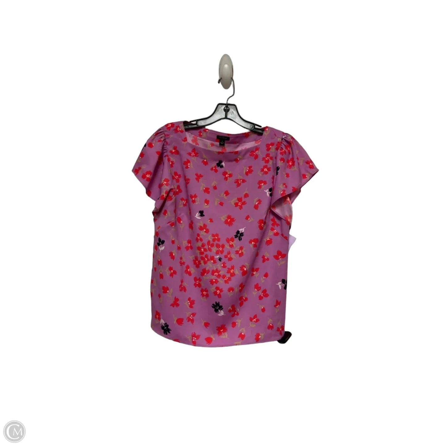 Top Short Sleeve By Ann Taylor In Floral Print, Size: M