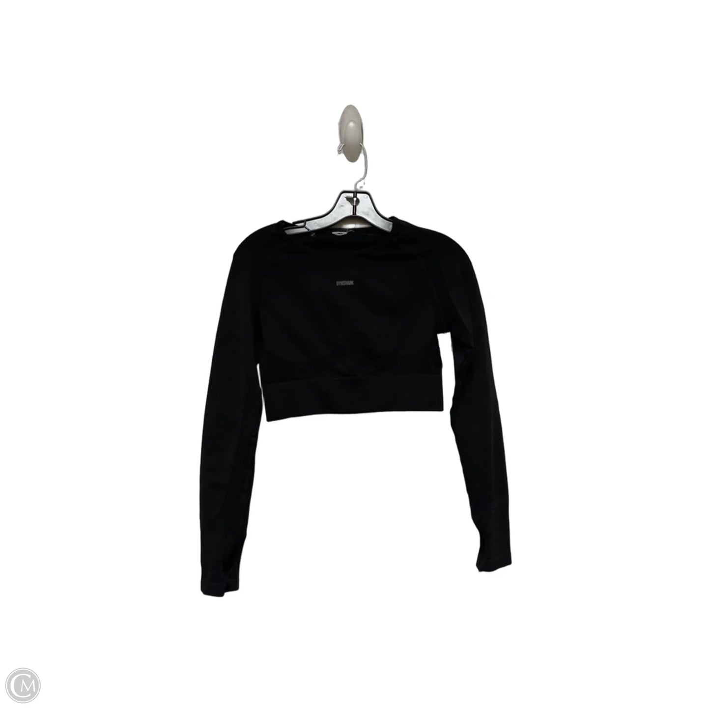 Athletic Top Long Sleeve Crewneck By Gym Shark In Black, Size: S