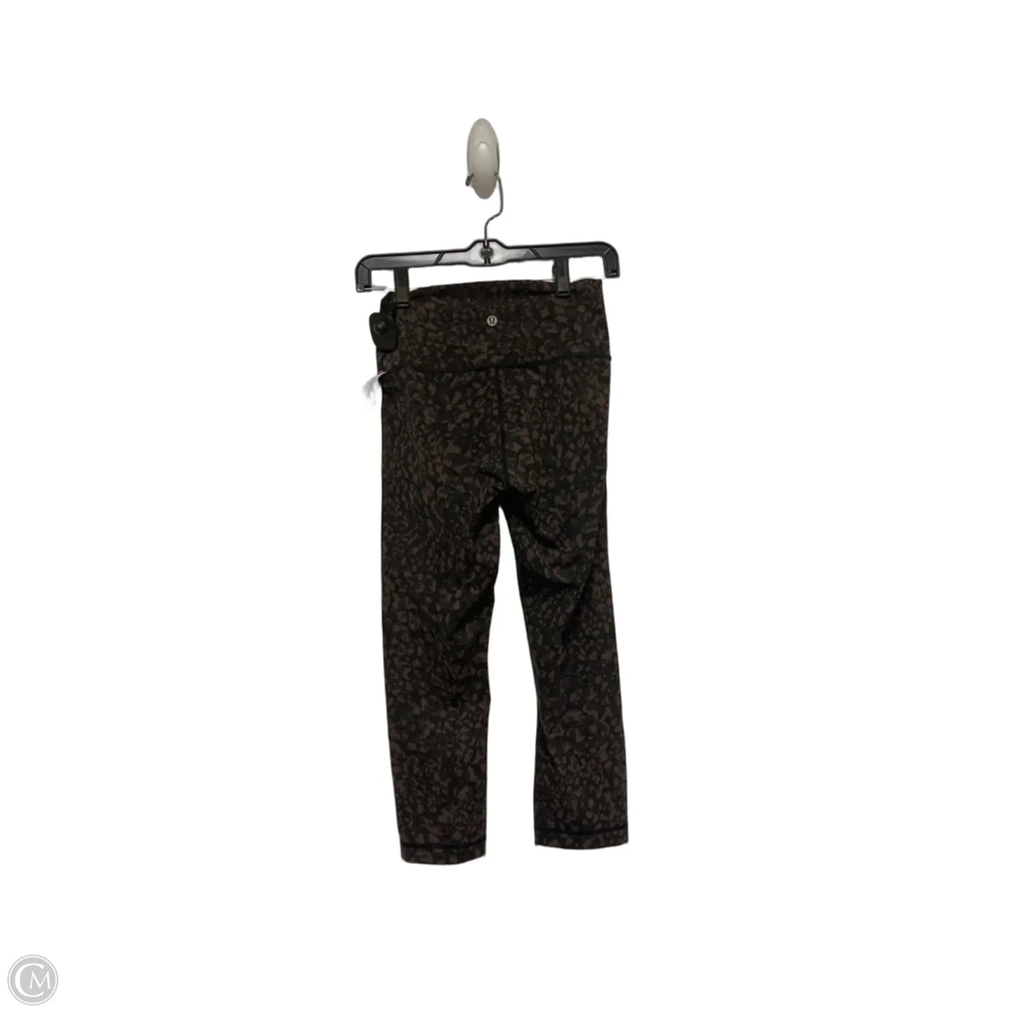 Athletic Capris By Lululemon In Black & Brown, Size: 6