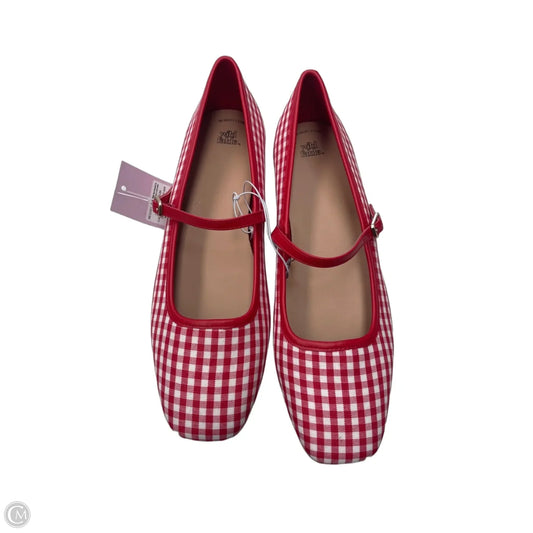 Shoes Flats By Wild Fable In Red & White, Size: 9.5