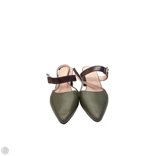 Shoes Heels Block By Clothes Mentor In Brown & Green, Size: 8.5