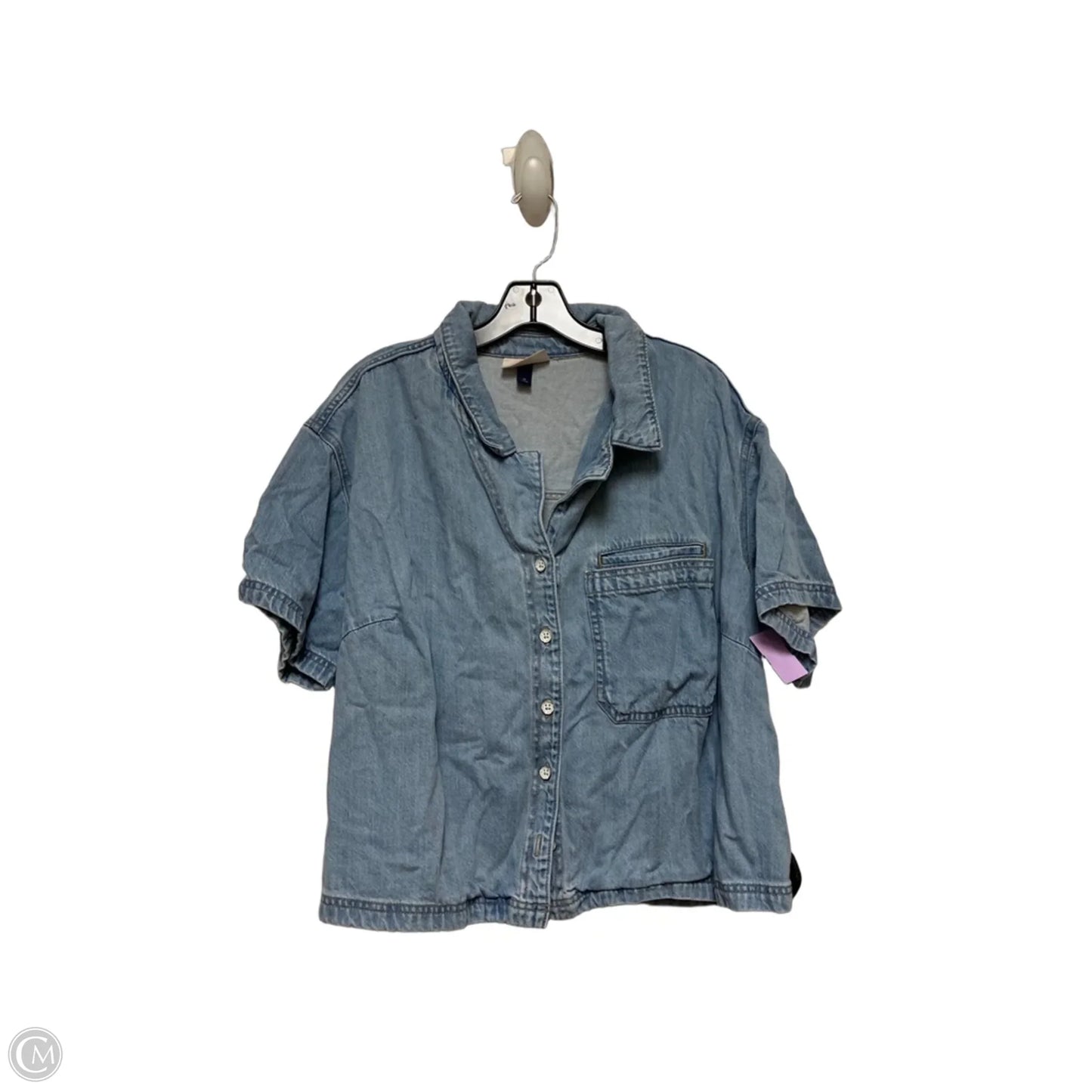 Top Short Sleeve By Universal Thread In Blue Denim, Size: 1x