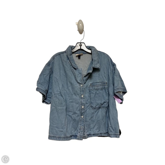 Top Short Sleeve By Universal Thread In Blue Denim, Size: 1x