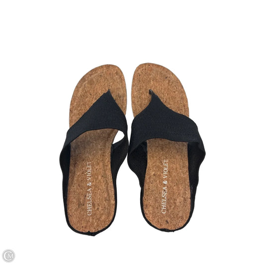 Sandals Heels Platform By Chelsea And Violet In Black, Size: 9.5