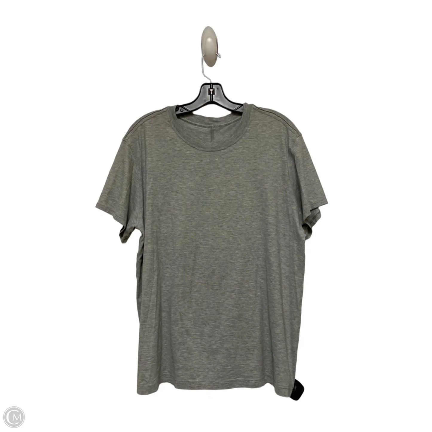 Athletic Top Short Sleeve By Lululemon In Grey, Size: M