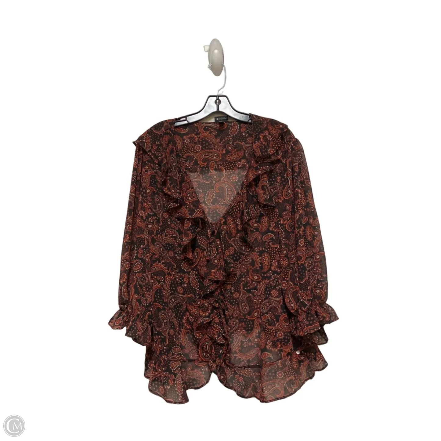 Top Long Sleeve By Torrid In Paisley Print, Size: 3x