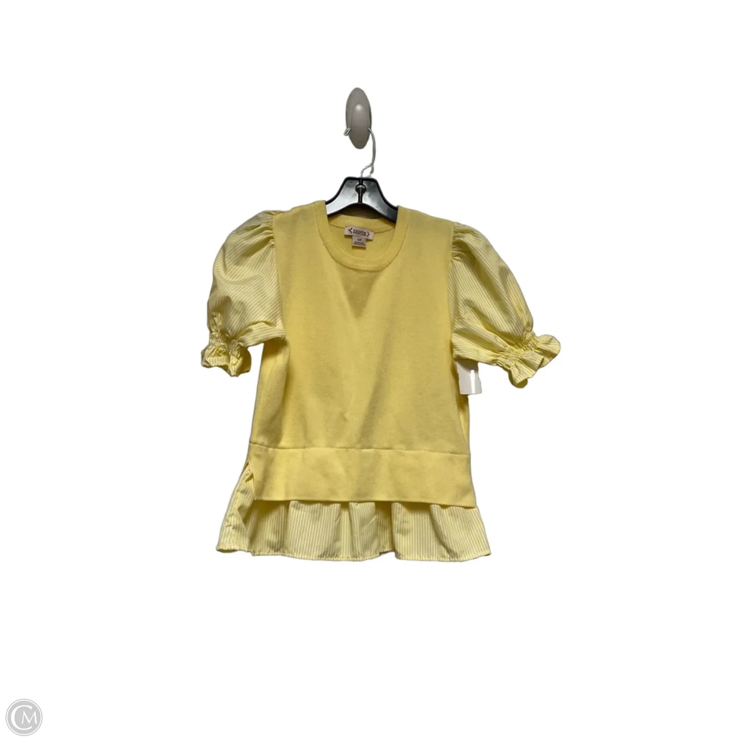 Top Short Sleeve By Nanette By Nanette Lepore In Yellow, Size: S