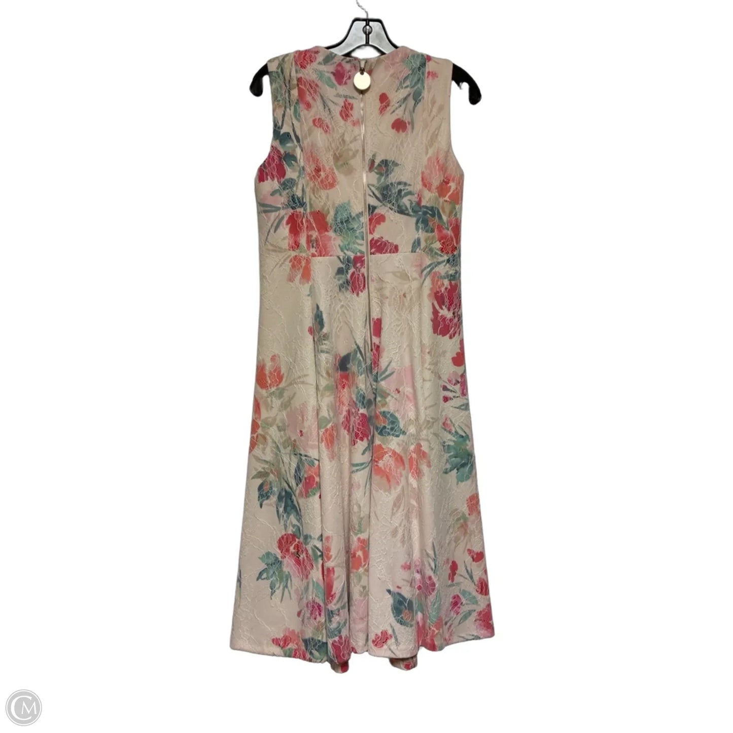 Dress Casual Midi By Calvin Klein In Floral Print, Size: M