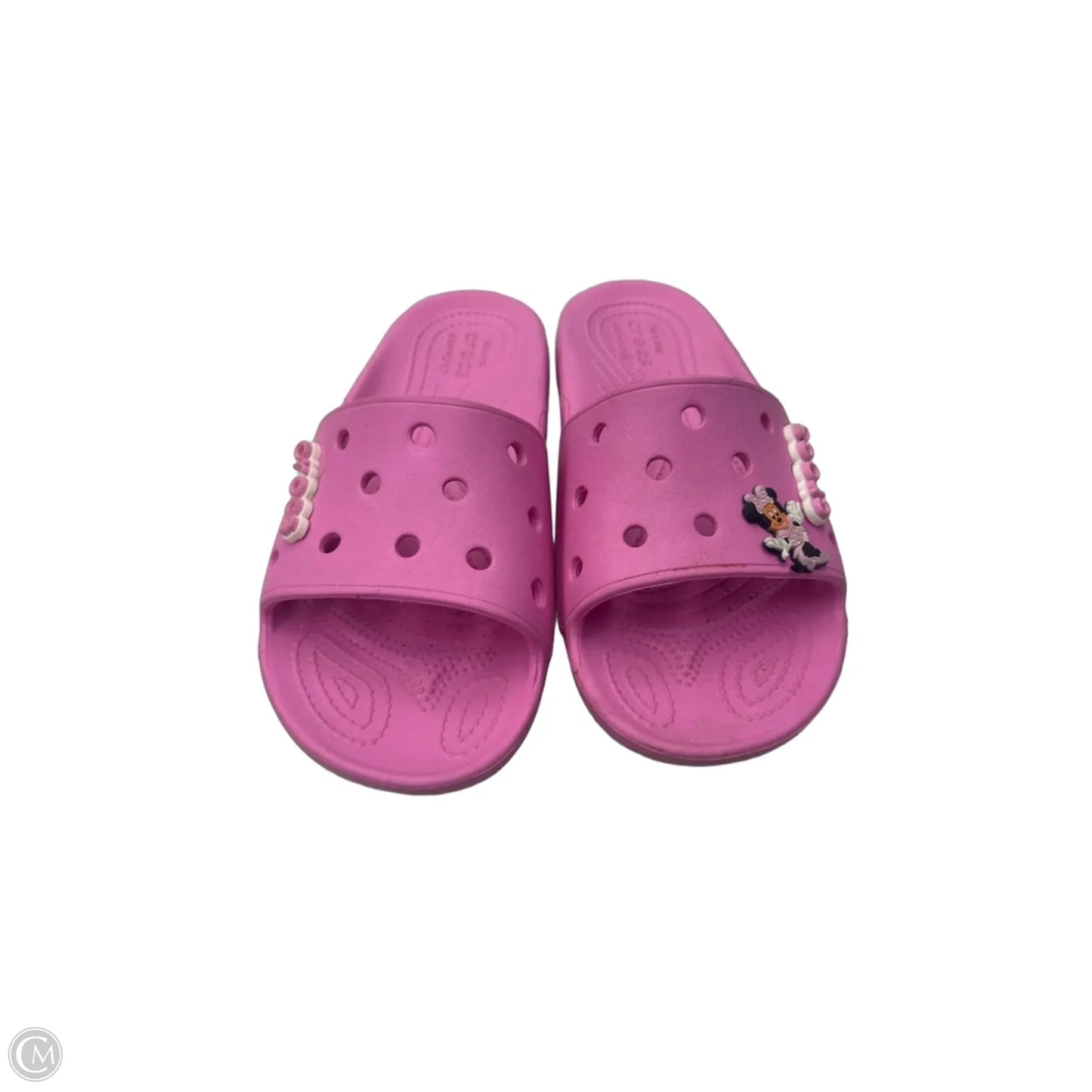 Sandals Flats By Crocs In Pink, Size: 8