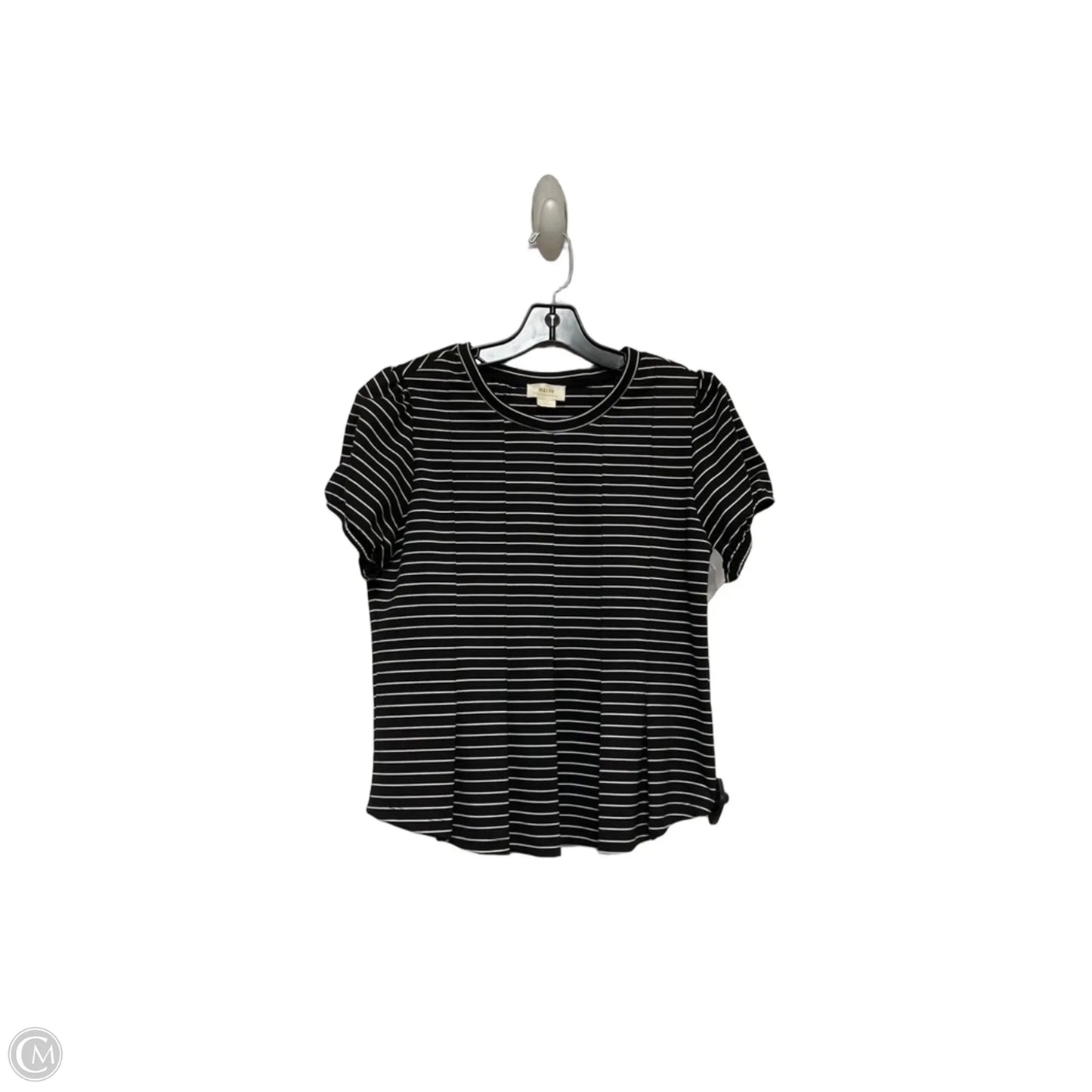 Top Short Sleeve By Maeve In Black & White, Size: M