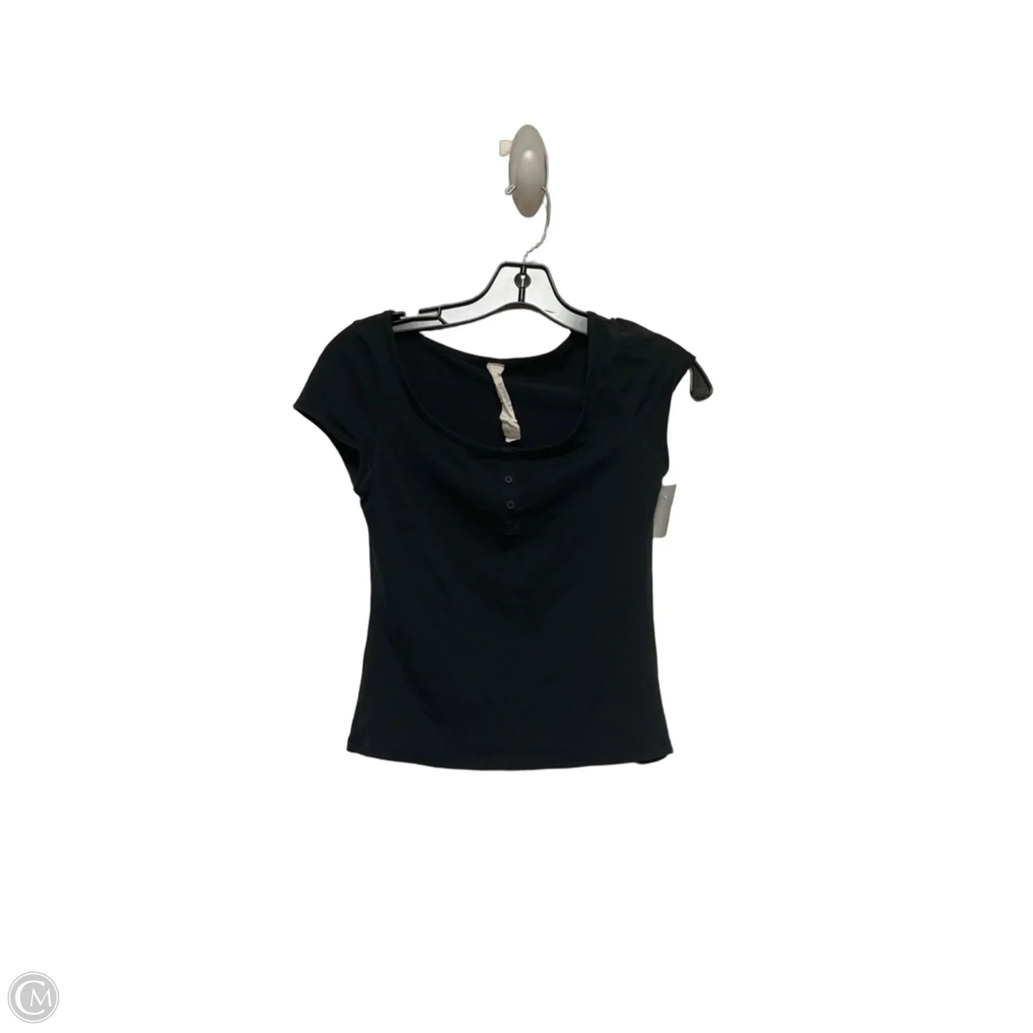 Athletic Top Short Sleeve By Lululemon In Black, Size: S