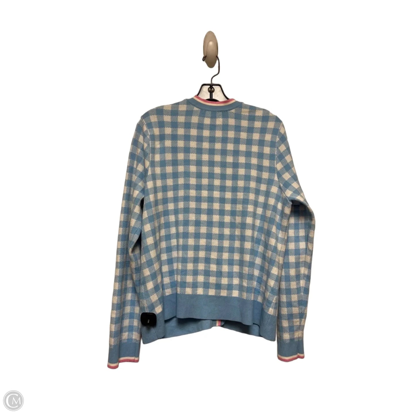 Cardigan By Charter Club In Blue & White, Size: L