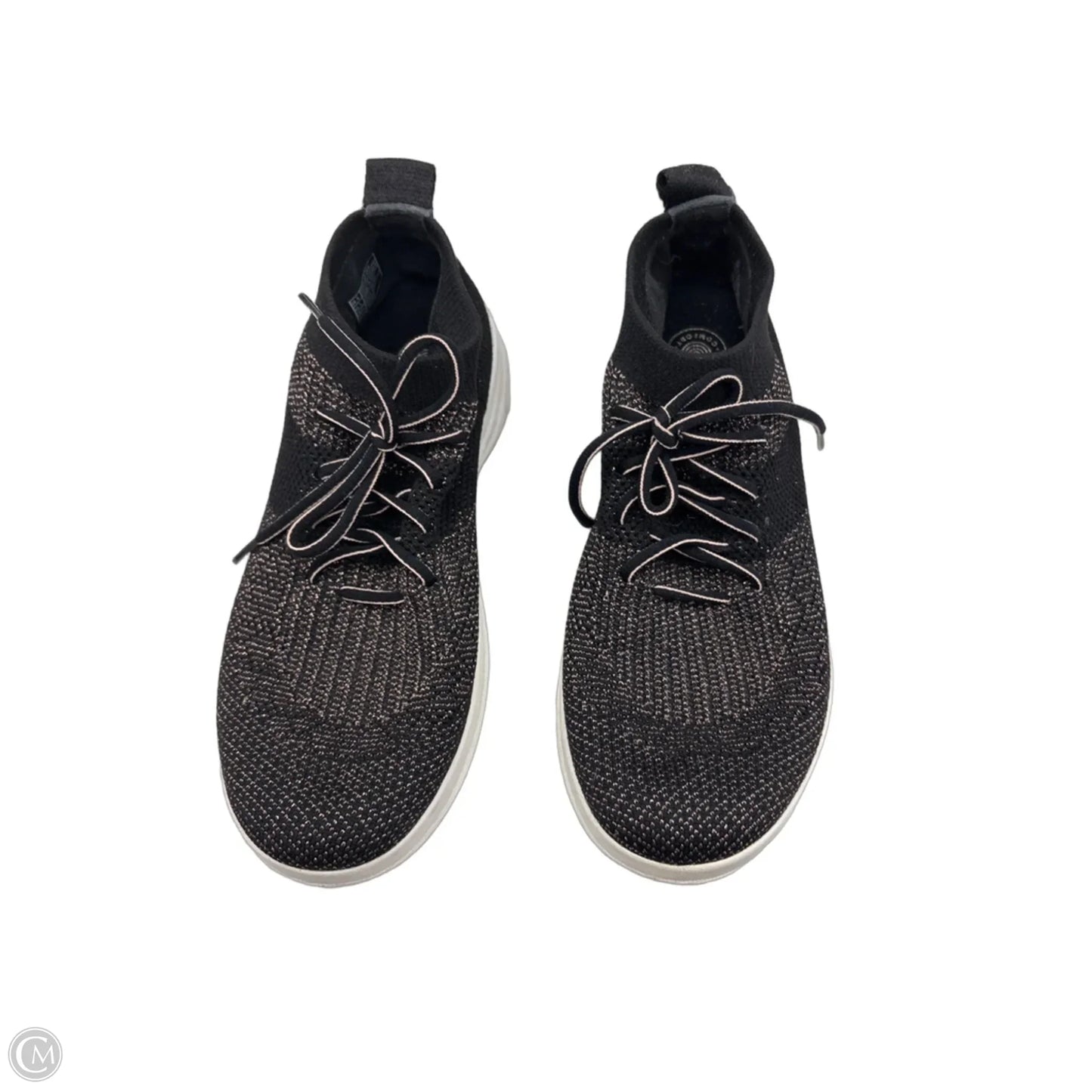 Shoes Athletic By Fitflop In Black & Pink, Size: 7