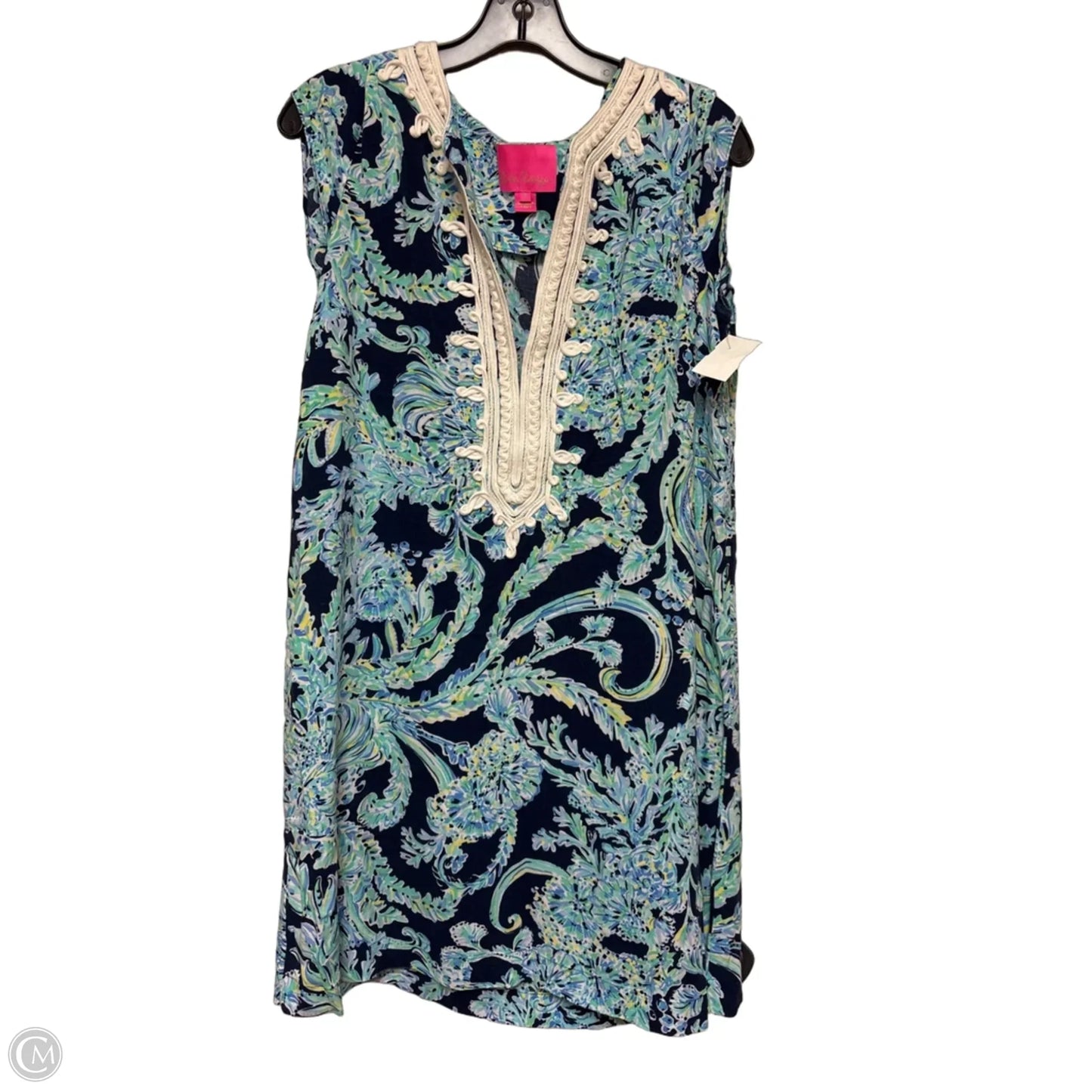 Dress Designer By Lilly Pulitzer In Blue & White, Size: M