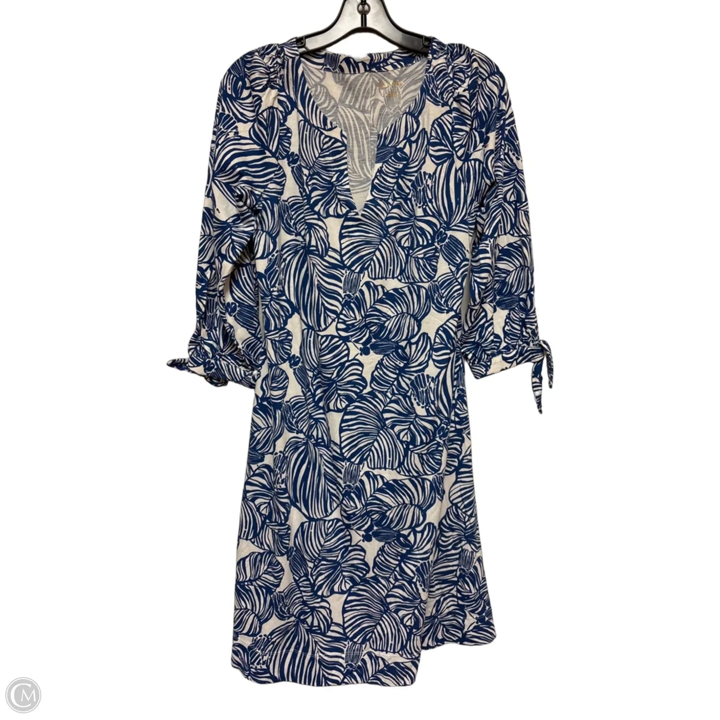 Dress Designer By Lilly Pulitzer In Blue & White, Size: M
