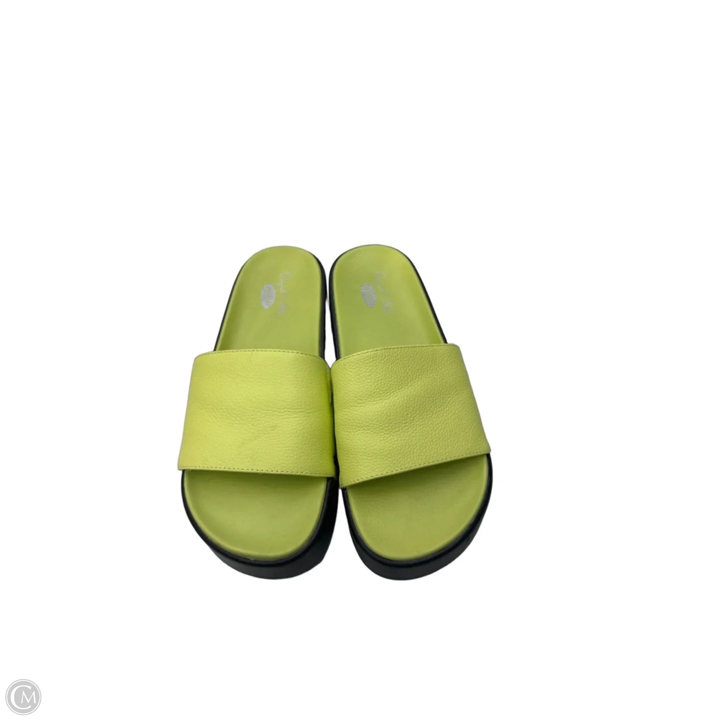 Sandals Heels Platform By Dr Scholls In Chartreuse, Size: 10