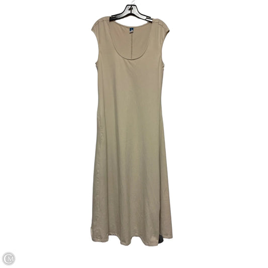 Dress Casual Midi By Old Navy In Tan, Size: M