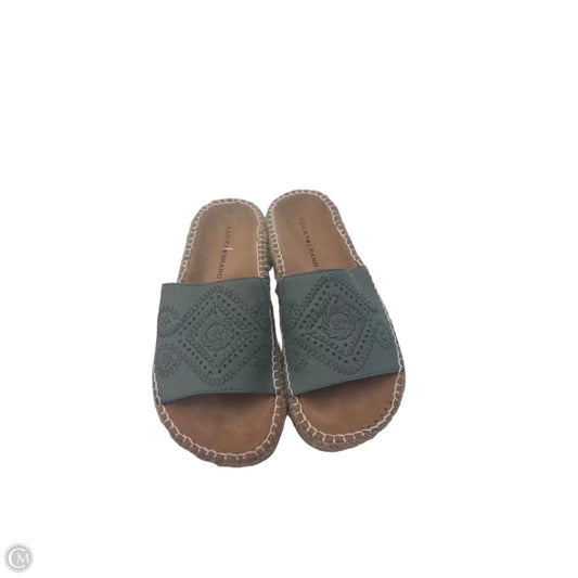 Sandals Flats By Lucky Brand In Blue, Size: 5.5