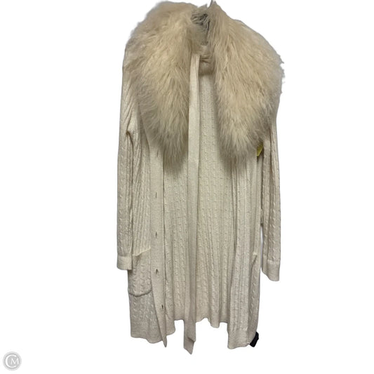 Sweater Cardigan By Michael By Michael Kors In Cream, Size: L
