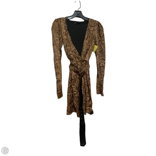 Dress Casual Short By Zara In Snakeskin Print, Size: S
