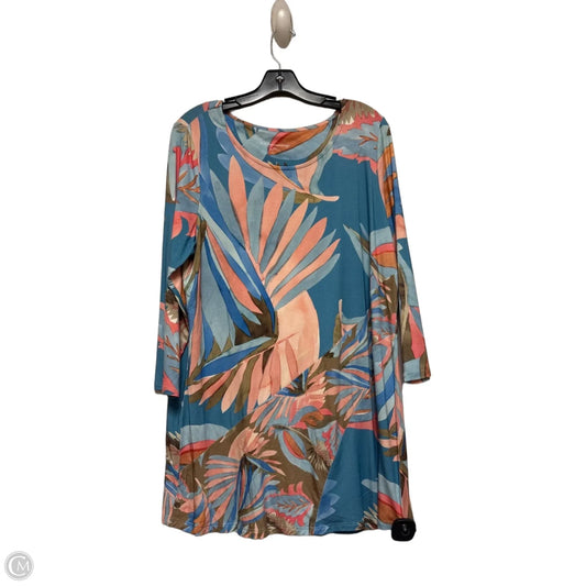 Top Long Sleeve Basic By Soft Surroundings In Blue & Orange, Size: L