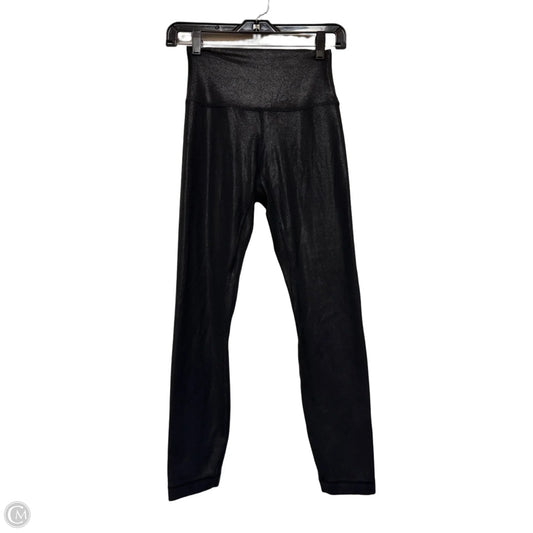 Athletic Leggings By Lululemon In Black & Silver, Size: 4
