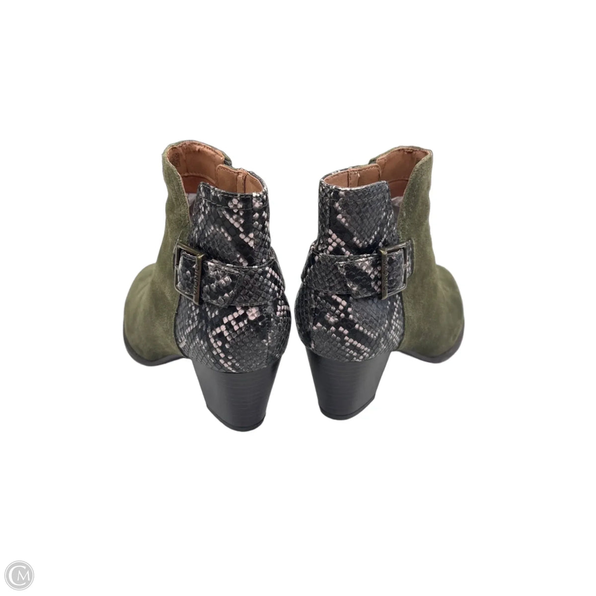 Boots Ankle Heels By Vionic In Green, Size: 7