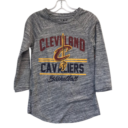 Athletic Top Ls Crewneck By NBA In Grey, Size:S