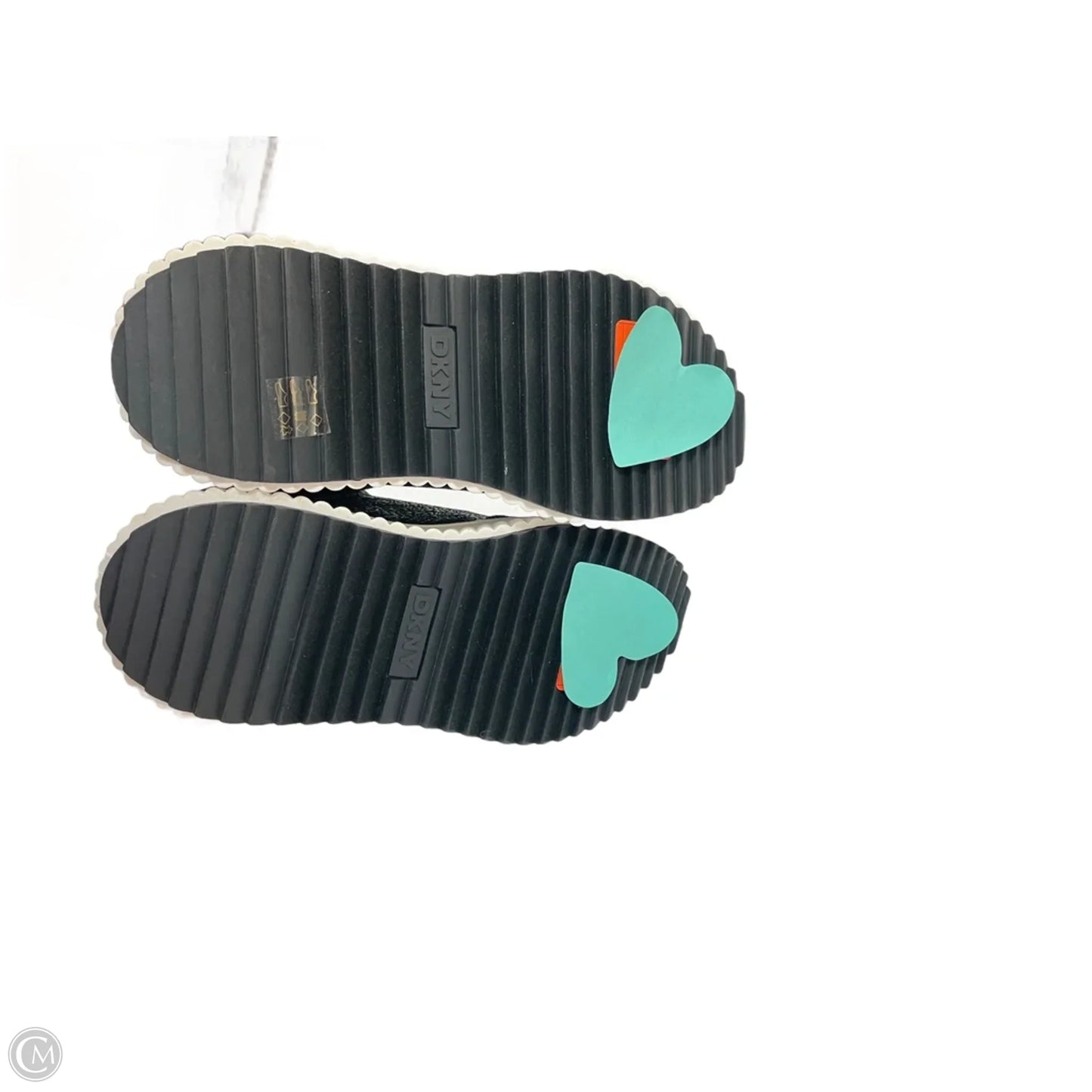 Shoes Sneakers By Dkny In Black & Gold, Size: 7.5