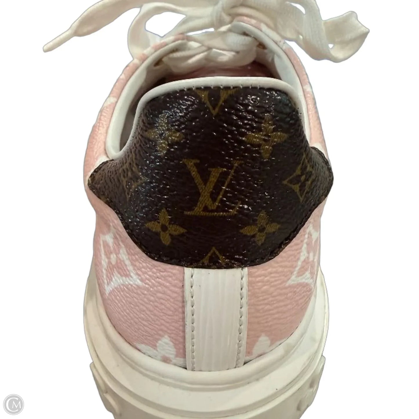 Shoes Luxury Designer By Louis Vuitton In Pink & White, Size: 6.5