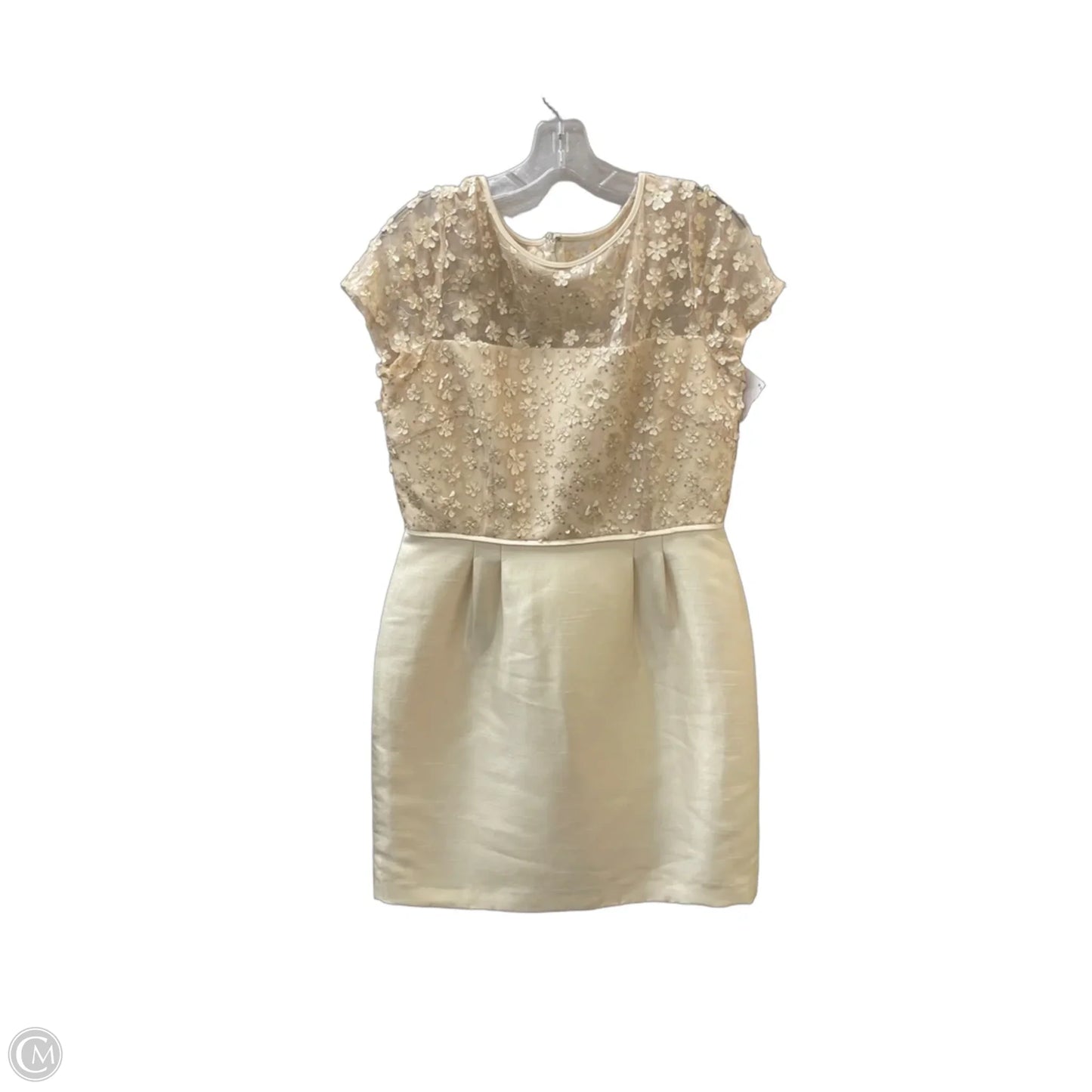 Dress Party Short By Tahari In Cream, Size: M