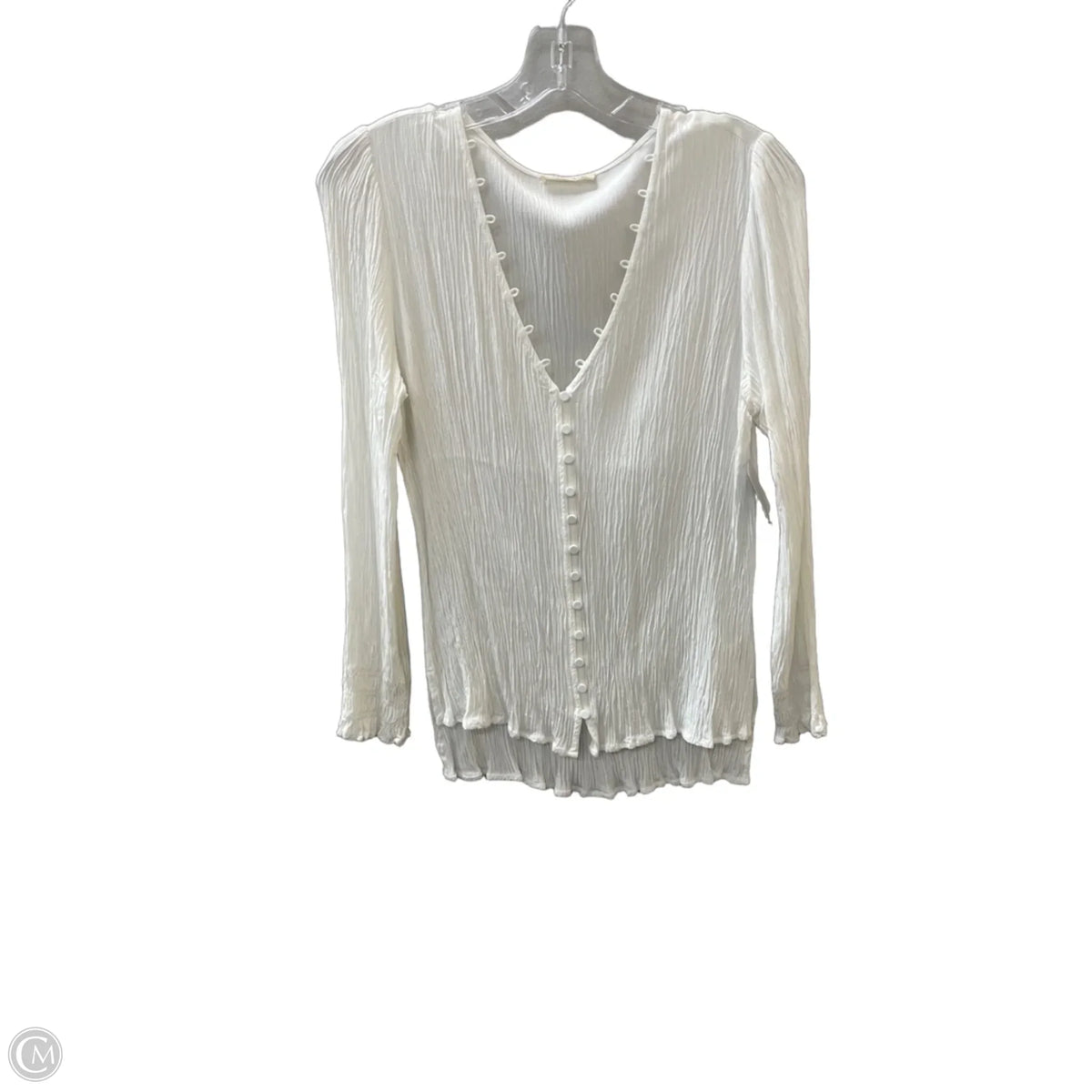 Top Long Sleeve Basic By Lovestitch In White, Size: M