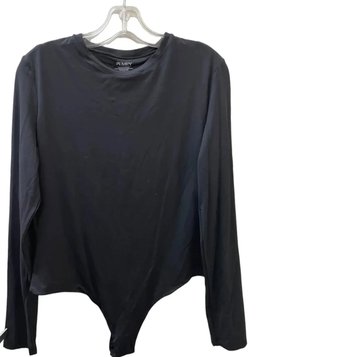 Top Long Sleeve Basic By Pumiey In Black, Size: 2x