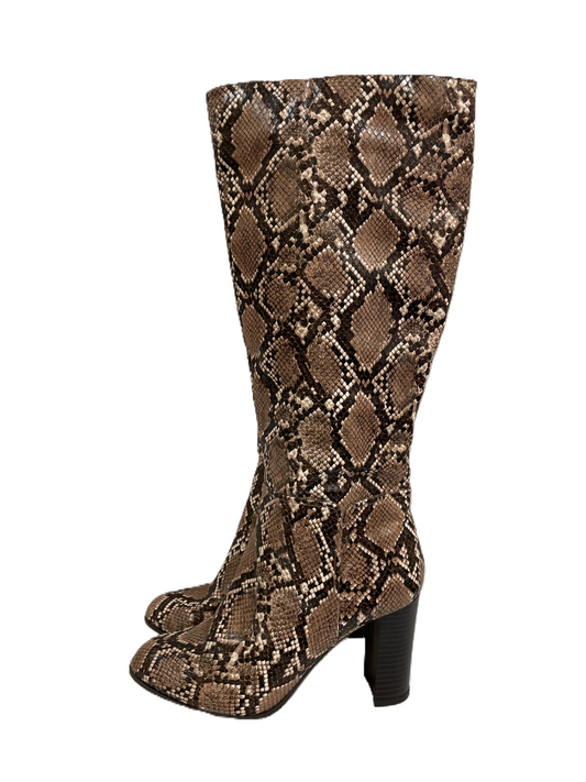 Boots Knee Heels By A New Day In Animal Print, Size: 7.5