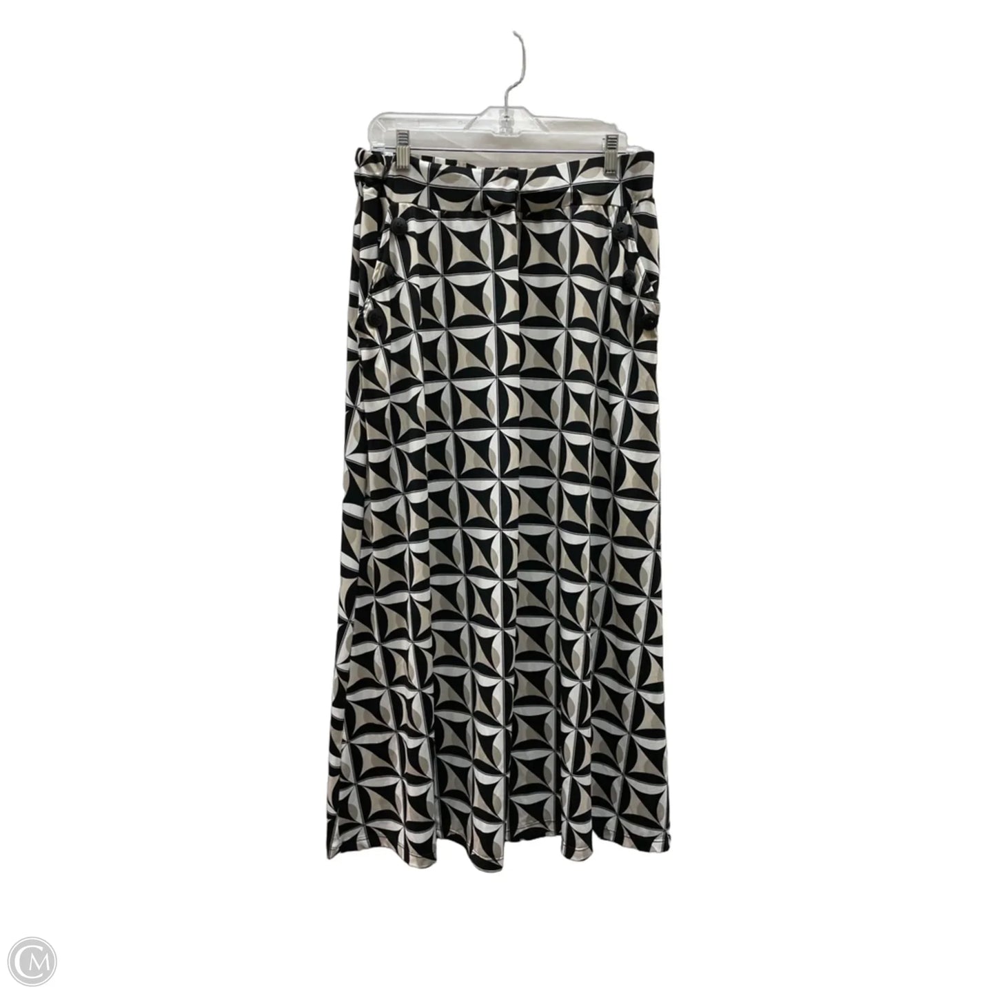 Skirt Maxi By Robert Louis In Black & Cream, Size: L