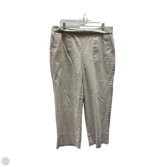 Pants Cropped By Talbots In Tan & White, Size: 14