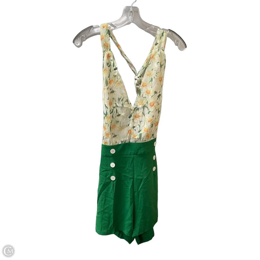 Romper By RETRO STAGE In Green & Orange, Size: M