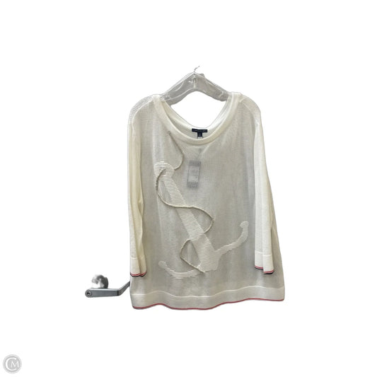 Sweater By Tommy Hilfiger In Cream, Size: 1x