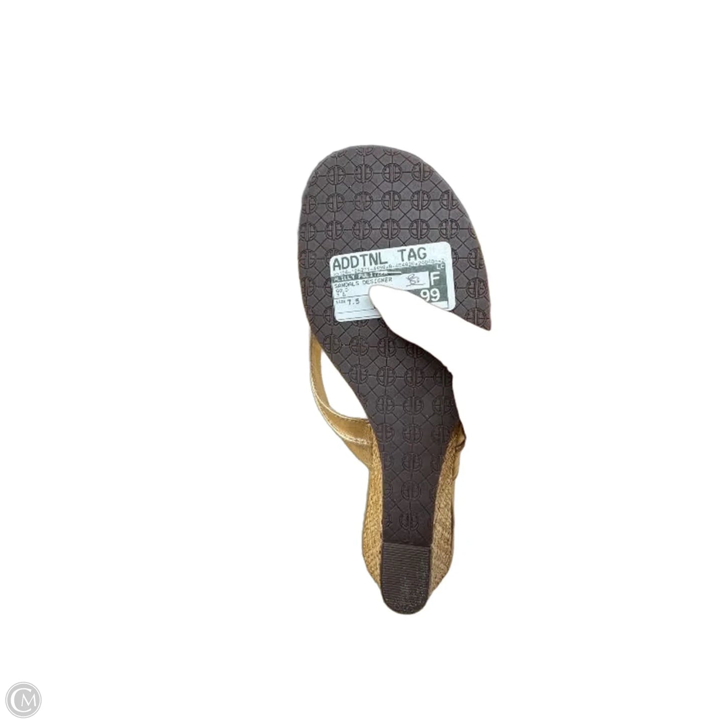 Sandals Designer By Lilly Pulitzer In Gold, Size: 7.5
