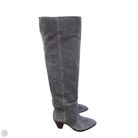 Boots Mid-calf Heels By Vince Camuto In Beige, Size: 5