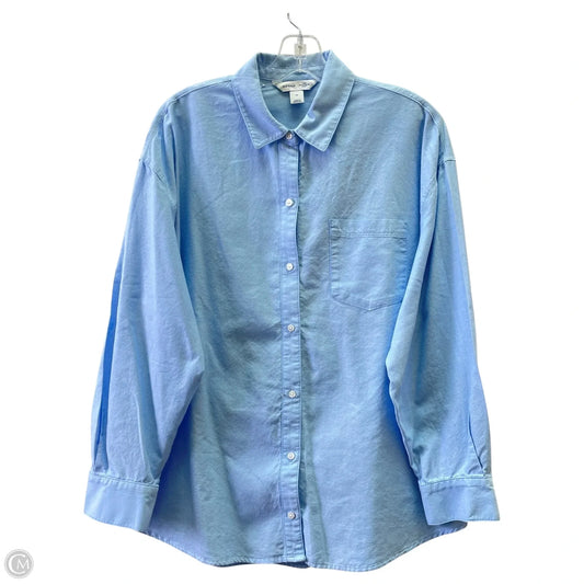 Top Long Sleeve Basic By Old Navy In Blue, Size: M