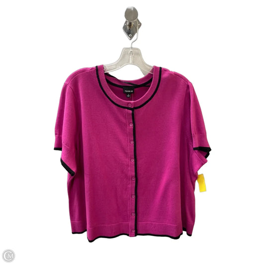 Cardigan By Torrid In Black & Purple, Size: 2x