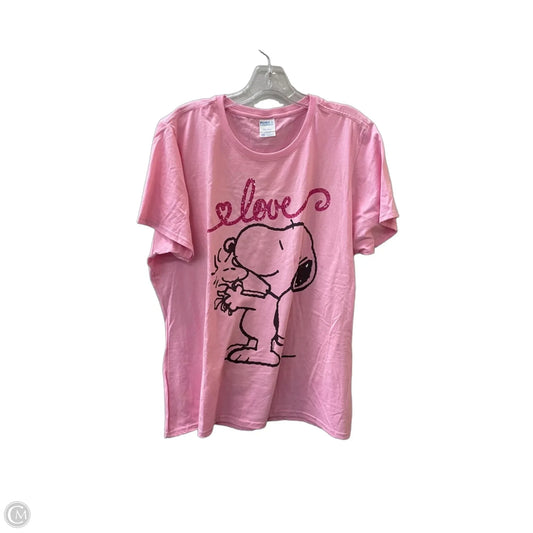 Top Short Sleeve Basic By Port & Company In Pink, Size: 2x