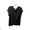 Top Short Sleeve Basic By Time And Tru In Black, Size: 2x
