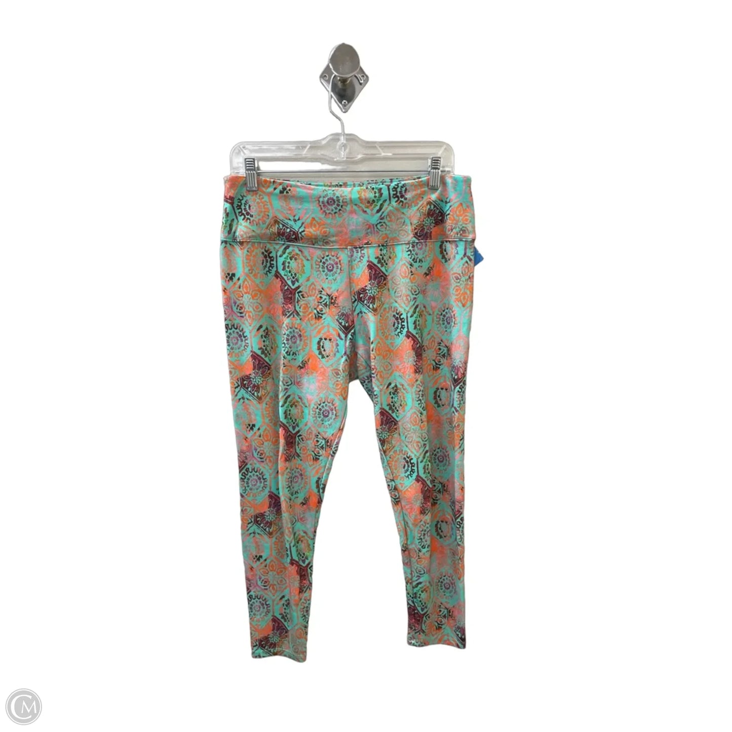 Pants Leggings By Soft Surroundings In Green & Orange, Size: 8